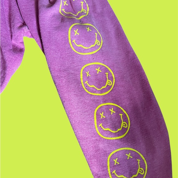 Nirvana Purple Hoodie with Colorful Design Preppy oversized - Picture 2 of 4